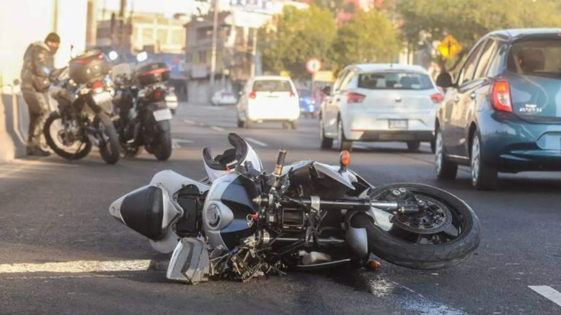 Accidente en motocicleta